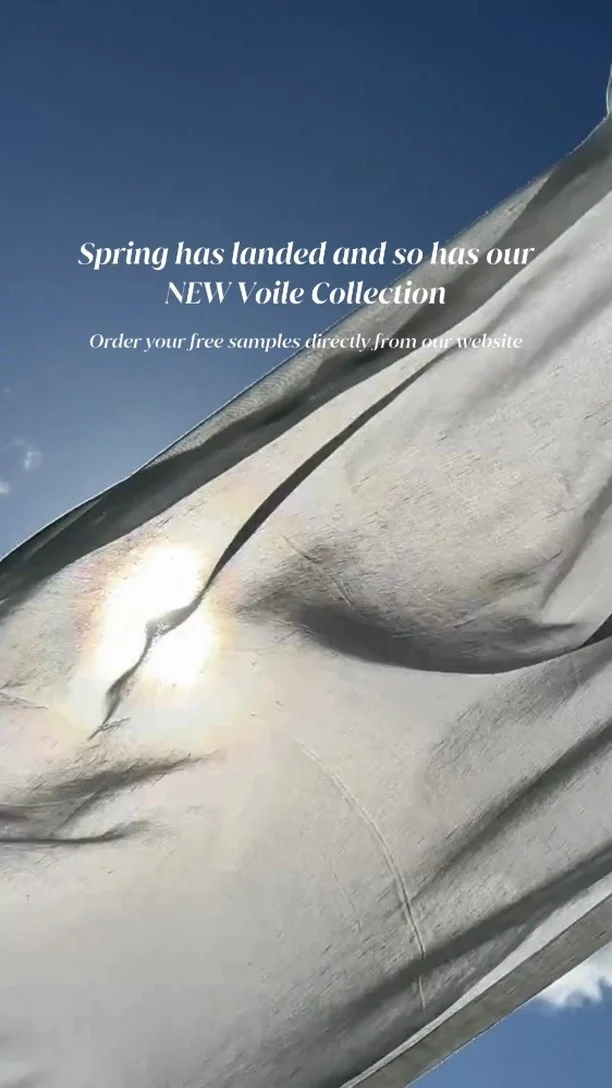 Spring is here and what better way to refresh your space than with our new Voiles Collection? These elegant curtains softly diffuse light while maintaining privacy.
From delicate neutrals to textured linen-look designs, there’s a voile for every interior style. Elevate your home with effortless sophistication! 

Order FREE samples directly from our website

#TheFabricBox #Curtains #NewCollection #Voiles #HomeStyle #SpringRefresh #InteriorDesign #EffortlessElegance