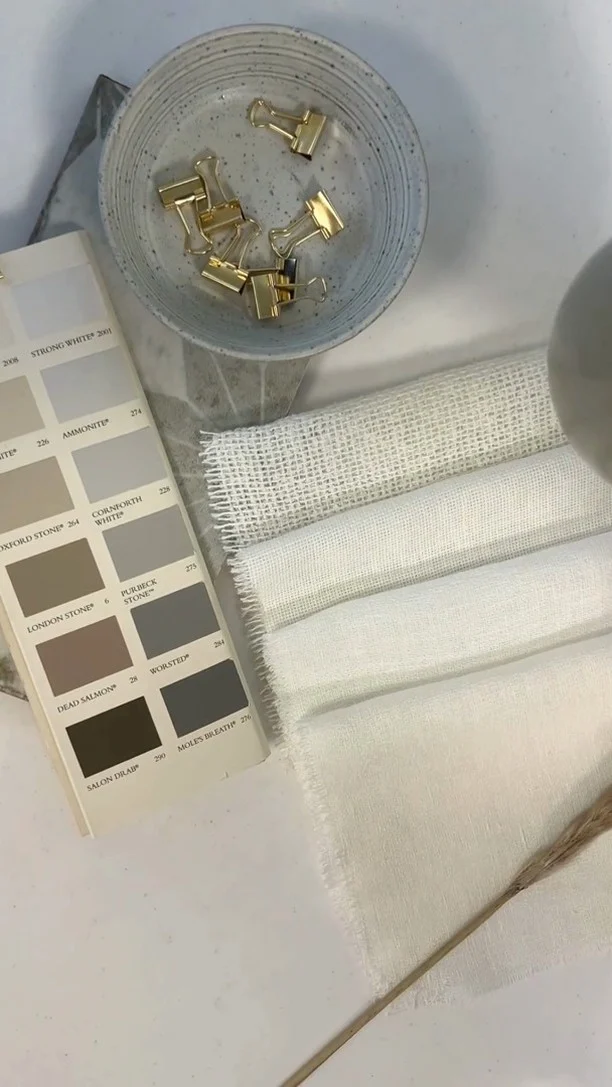 From moodboard to finished look ✨ Sheer curtains give privacy when needed, without blocking all the lovely natural light! 

✅ Our Voile Curtains Collection have a range of light and airy voiles which softly filter the sunshine, keeping your space bright.
Top tip: pair with a wave track for perfectly uniformed S folds for a more luxurious finish!

Order FREE samples! Link in Bio!

#TheFabricBox #customerhomes #InteriorDesign #curtains #voiles #curtainvoiles #HomeDecor #homestyling #homesofinstagram